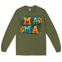 Army Green Cat dog mama Mother's Day Long Sleeve Tee - LillyAllenDesigns