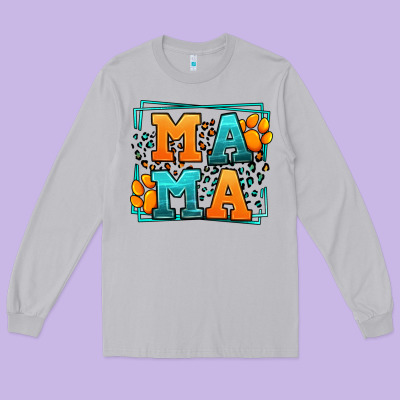 Cat Dog Mama Mother's Day Long Sleeve Tee Designed By Lillyallendesigns