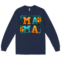 Navy Cat dog mama Mother's Day Long Sleeve Tee - LillyAllenDesigns