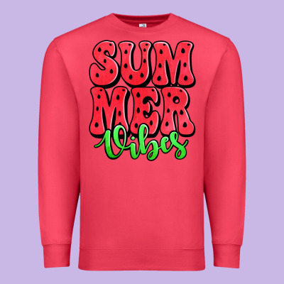 Summer Vibes Watermelon Premium Sweatshirt Designed By Jasminsmagicworld