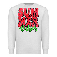 Oatmeal Heather summer vibes watermelon Premium Sweatshirt - Jasminsmagicworld