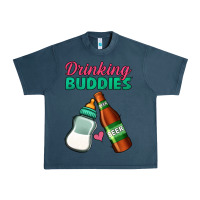 Midnight Navy Drinking Buddies Urban Heavy Tee - Jasminsmagicworld