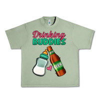 Oil Green Drinking Buddies Urban Heavy Tee - Jasminsmagicworld