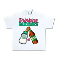 White Drinking Buddies Urban Heavy Tee - Jasminsmagicworld