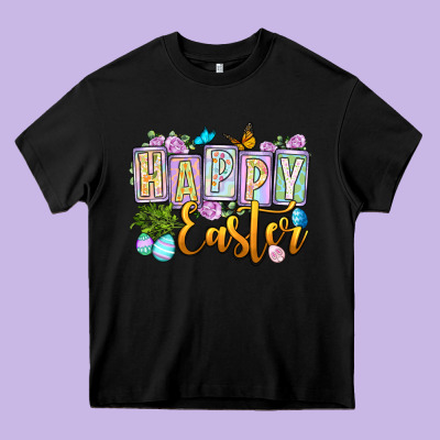 Happy Easter Heavy Core Tee Designed By Oliviacreatesart