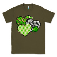 Army Green St. Patrick's Day cowhide hearts Classic Tee - OliviaCreatesArt