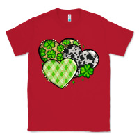 Red St. Patrick's Day cowhide hearts Classic Tee - OliviaCreatesArt