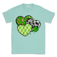 Seafoam St. Patrick's Day cowhide hearts Classic Tee - OliviaCreatesArt