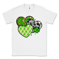 White St. Patrick's Day cowhide hearts Classic Tee - OliviaCreatesArt