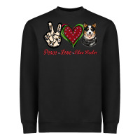 Black Peace Love Blue Heeler Heavyweight Sweatshirt - Jasminsmagicworld