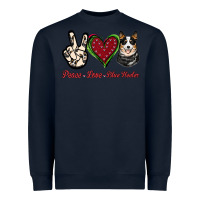 Navy Peace Love Blue Heeler Heavyweight Sweatshirt - Jasminsmagicworld
