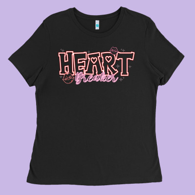 Heart Breaker Valentine Ladies Tee Designed By Cowhidedigitalart