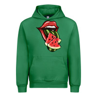 Emerald Watermelon Tongue Urban Hoodie - Jasminsmagicworld