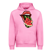 Fuchsia Pink Watermelon Tongue Urban Hoodie - Jasminsmagicworld