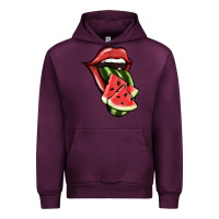 Mauve Wine Watermelon Tongue Urban Hoodie - Jasminsmagicworld