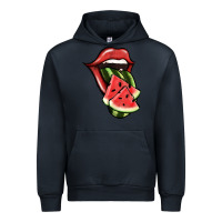 Navy Watermelon Tongue Urban Hoodie - Jasminsmagicworld