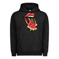 Pigment Black Watermelon Tongue Urban Hoodie - Jasminsmagicworld