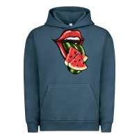 Pigment Midnight Navy Watermelon Tongue Urban Hoodie - Jasminsmagicworld