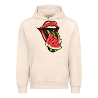 Sandshell Watermelon Tongue Urban Hoodie - Jasminsmagicworld