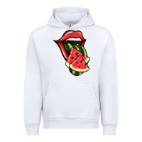 White Watermelon Tongue Urban Hoodie - Jasminsmagicworld