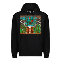 Black whild child longhorn  cactus cowhide Premium Hoodie - Artiststas