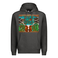 Charcoal Heather whild child longhorn  cactus cowhide Premium Hoodie - Artiststas