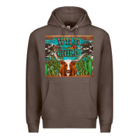 Coffee whild child longhorn  cactus cowhide Premium Hoodie - Artiststas