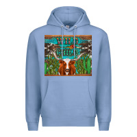 Colony Blue whild child longhorn  cactus cowhide Premium Hoodie - Artiststas