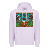 Lilac whild child longhorn  cactus cowhide Premium Hoodie - Artiststas