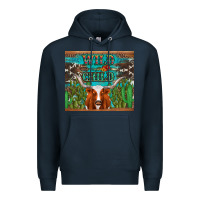 Navy whild child longhorn  cactus cowhide Premium Hoodie - Artiststas