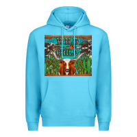 Ocean Blue whild child longhorn  cactus cowhide Premium Hoodie - Artiststas