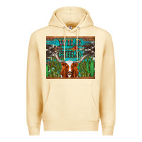 Pina Colada whild child longhorn  cactus cowhide Premium Hoodie - Artiststas