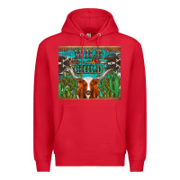 Red whild child longhorn  cactus cowhide Premium Hoodie - Artiststas