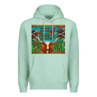 Seafoam whild child longhorn  cactus cowhide Premium Hoodie - Artiststas