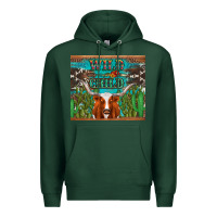 Sports Green whild child longhorn  cactus cowhide Premium Hoodie - Artiststas
