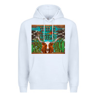 White whild child longhorn  cactus cowhide Premium Hoodie - Artiststas