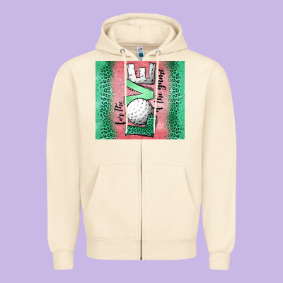 For The Love Of The Game Golf Zipper Hoodie Designed By Jasminsmagicworld