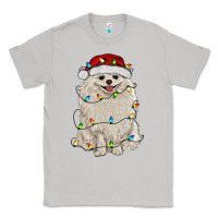 Moon Dust white pomeranian with christmas lights Classic Tee - RanaPortraitStore
