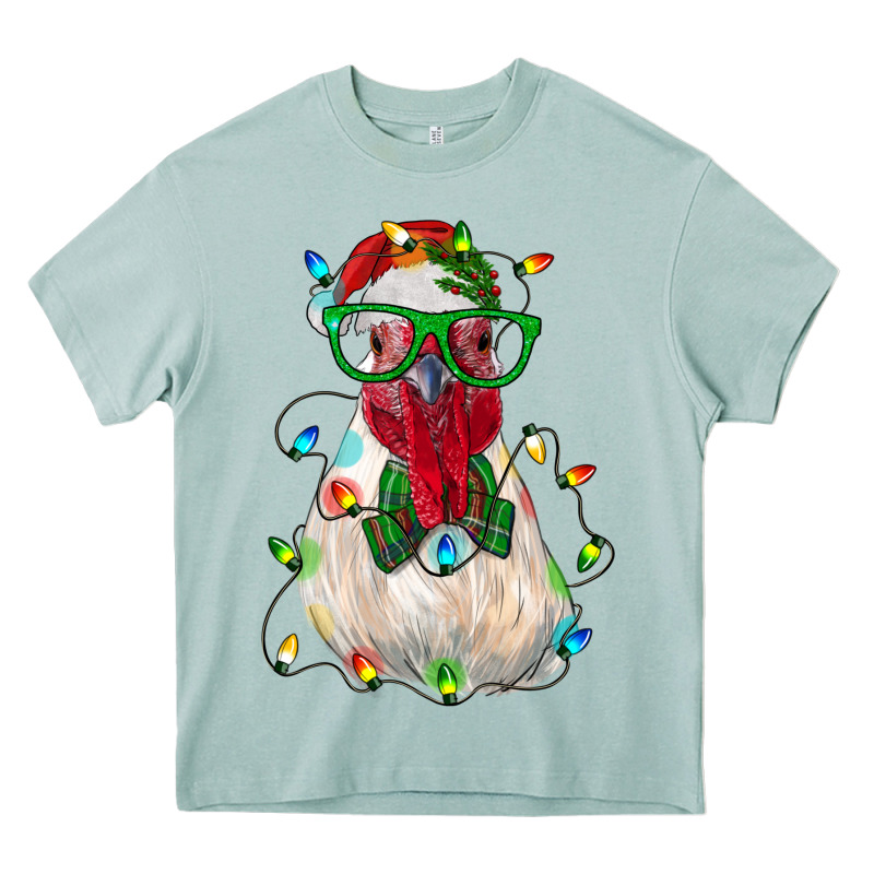Christmas Rooster Heavy Core Tee by RanaPortraitStore | Teevron
