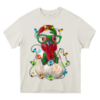 Cream christmas rooster Heavy Core Tee - RanaPortraitStore