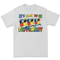 Dove Grey It's okay to be different Autism Premium Tee - FaDigitalArtStudio
