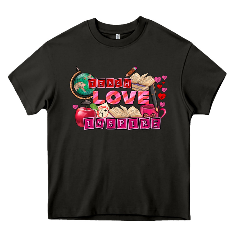 Valentine's Day Teach Love Inspire Heavy Core Tee by FaDigitalArtStudio | Teevron