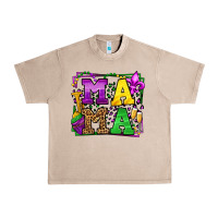 French Oak Mardi Gras leopard frame mama Mother's Day Urban Heavy Tee - LillyAllenDesigns