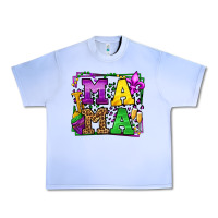 Grape Ice Mardi Gras leopard frame mama Mother's Day Urban Heavy Tee - LillyAllenDesigns