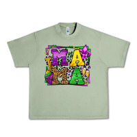 Oil Green Mardi Gras leopard frame mama Mother's Day Urban Heavy Tee - LillyAllenDesigns