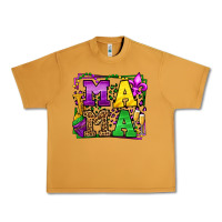Peanut Butter Mardi Gras leopard frame mama Mother's Day Urban Heavy Tee - LillyAllenDesigns