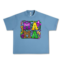Pebble Blue Mardi Gras leopard frame mama Mother's Day Urban Heavy Tee - LillyAllenDesigns