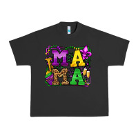 Pigment Black Mardi Gras leopard frame mama Mother's Day Urban Heavy Tee - LillyAllenDesigns