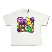 Pistachio Mardi Gras leopard frame mama Mother's Day Urban Heavy Tee - LillyAllenDesigns