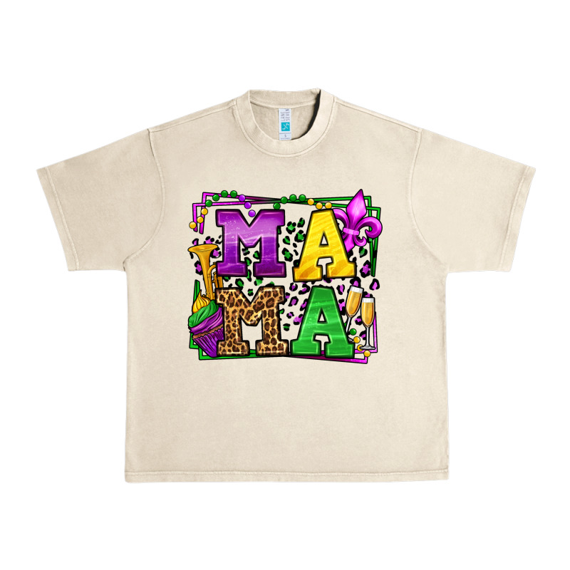 Mardi Gras Leopard Frame Mama Mother's Day Urban Heavy Tee by LillyAllenDesigns | Teevron